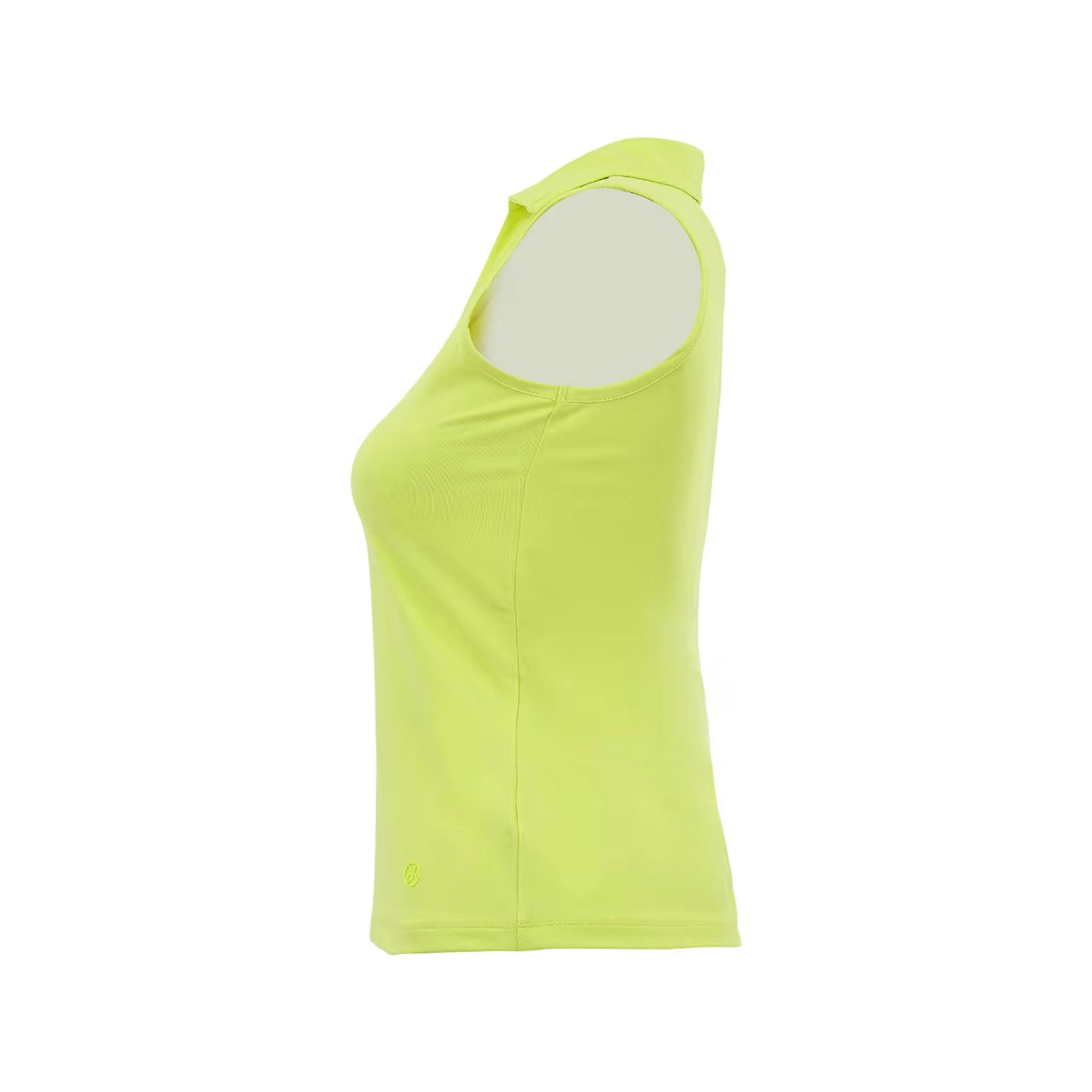 Citrus Sleeveless V-Neck Collared Top