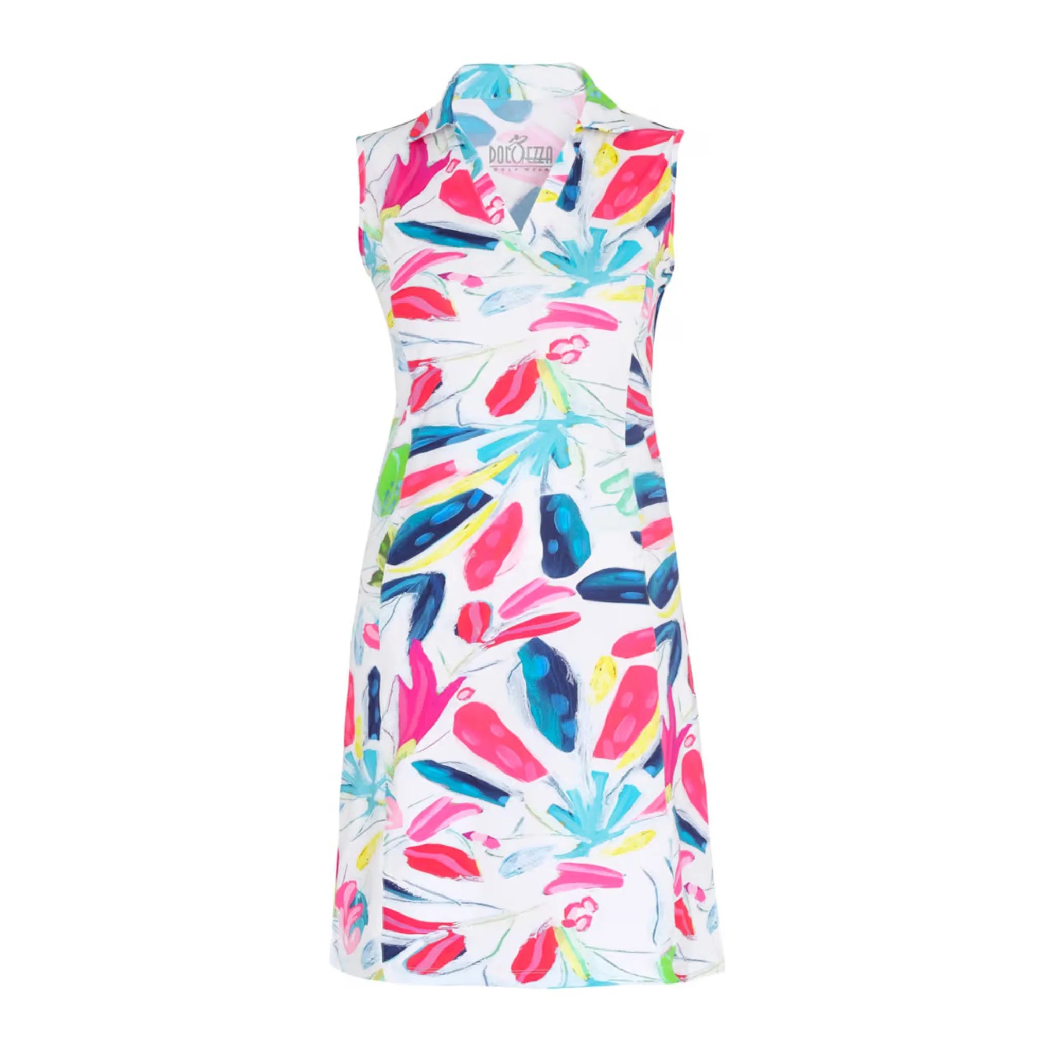Tropical Trace Capped Sleeve Dress