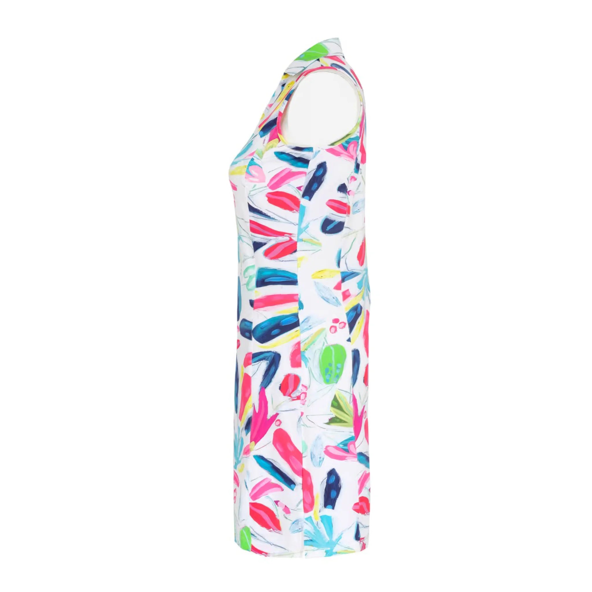 Tropical Trace Capped Sleeve Dress