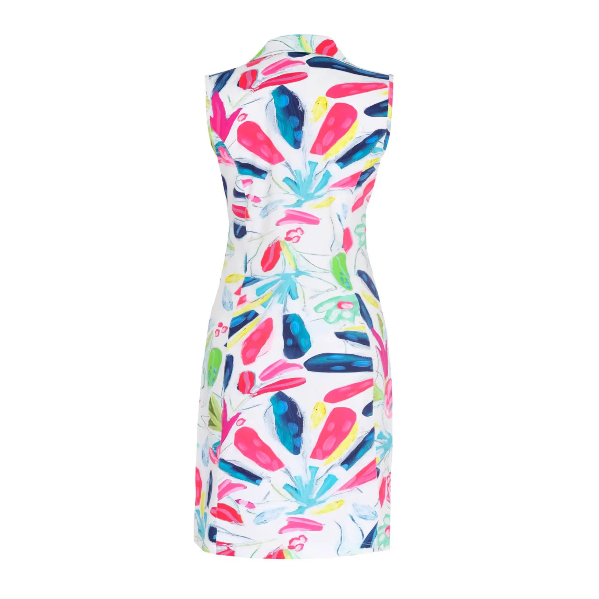 Tropical Trace Capped Sleeve Dress