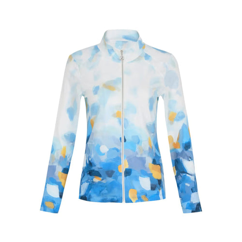 Blue Dreams Knit Zip Jacket