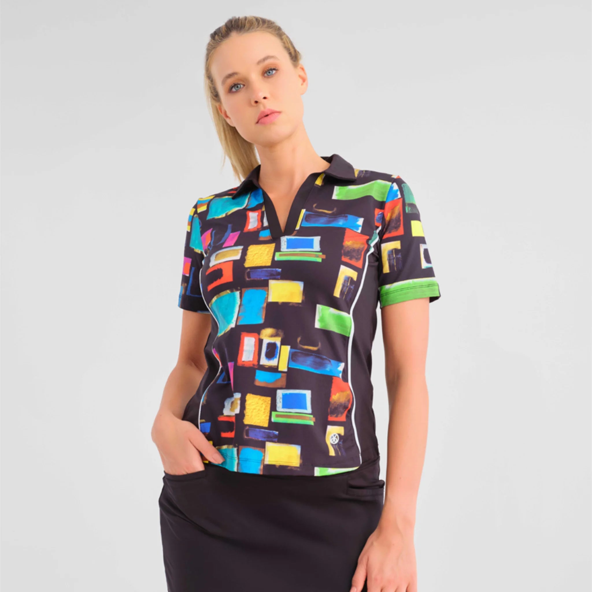 Colourful Windows Short Sleeved Top