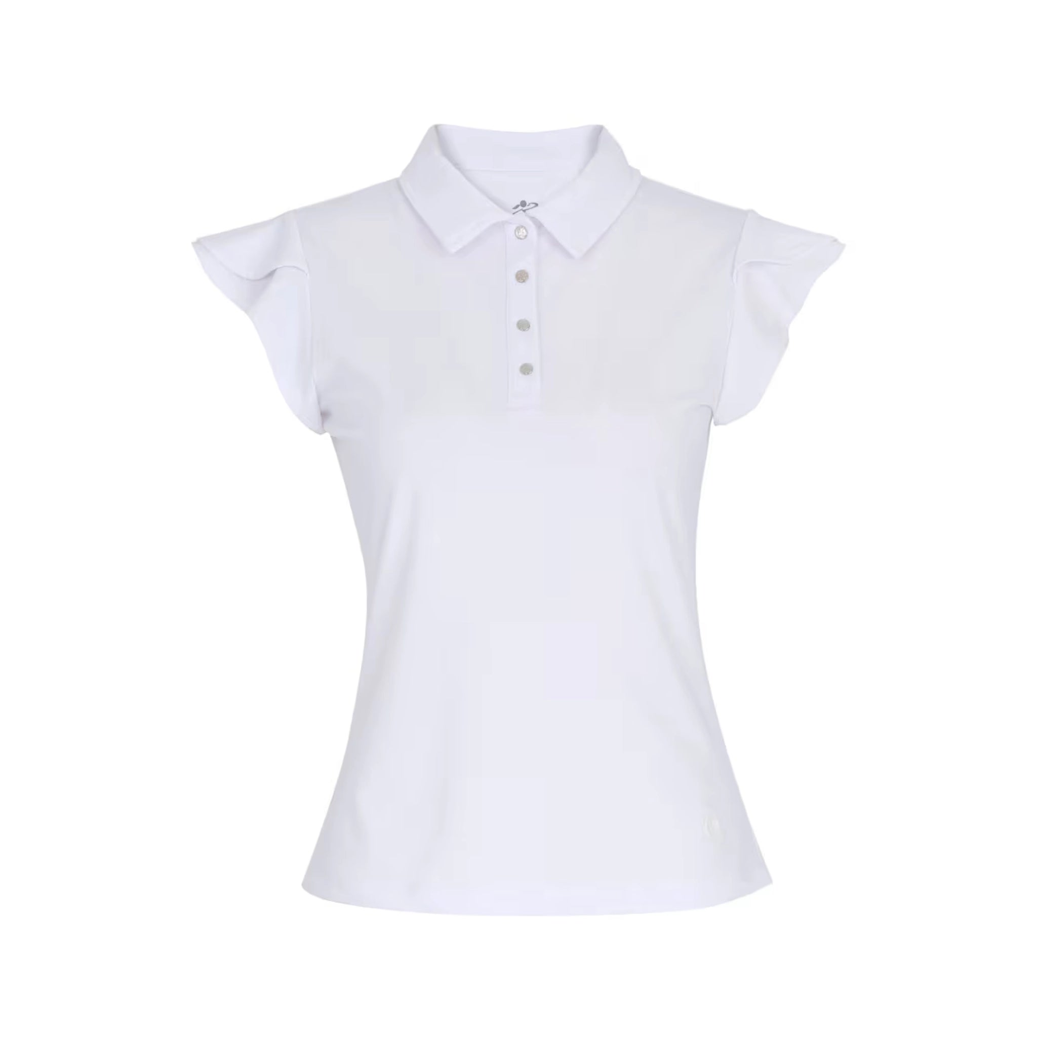 Ruffle Sleeve White Top