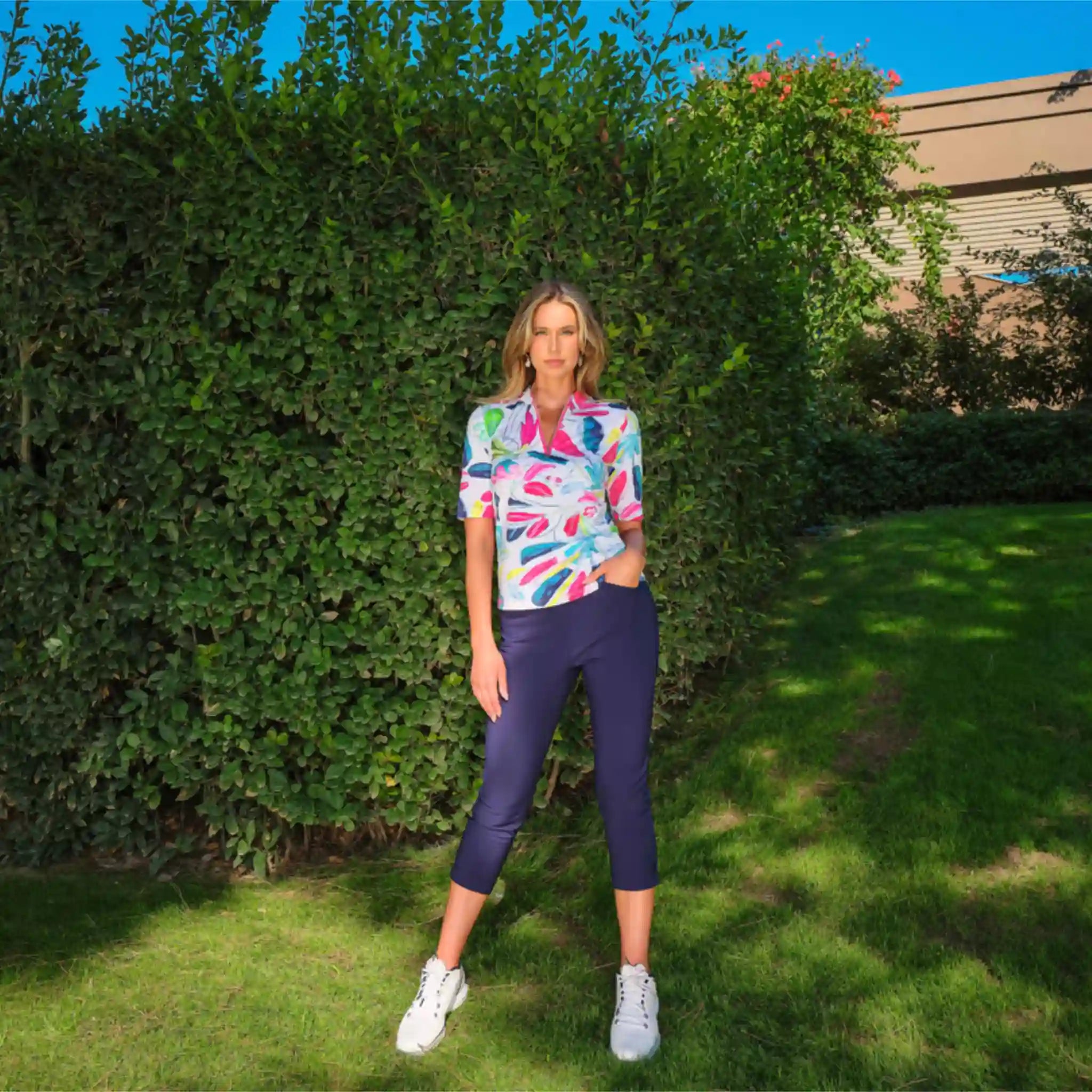Tropical Trace Short Sleeved Top