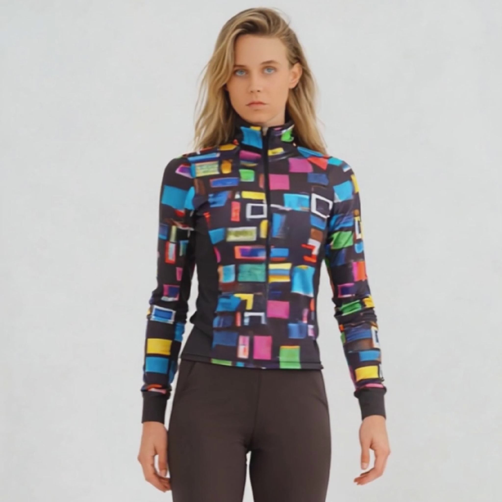 Colourful Windows Long Sleeved Zip Jacket