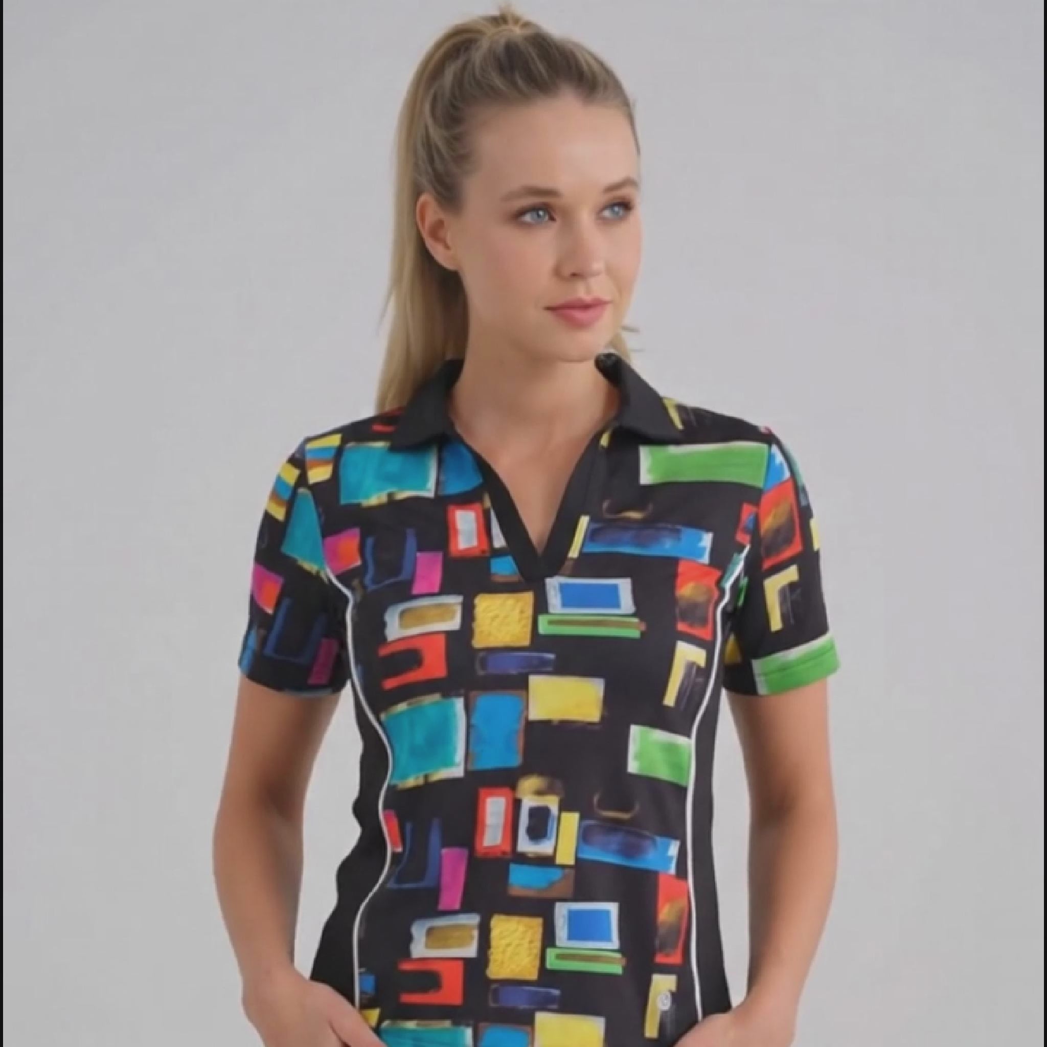 Colourful Windows Short Sleeved Top